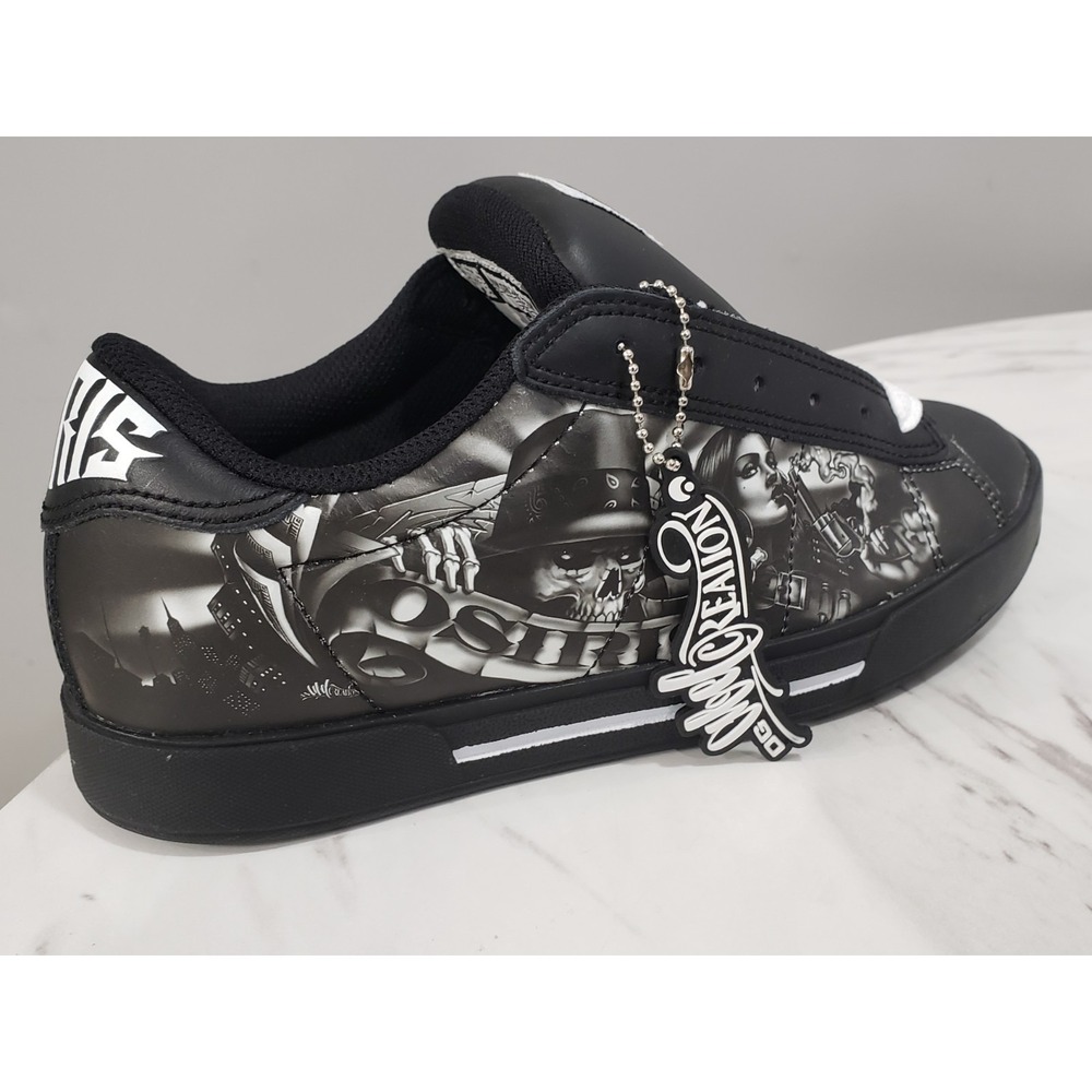 NEW SZ 7 OSIRIS Serve OG Abel Creation Skull Top Hat Skater Shoes Pistol Gun y2k